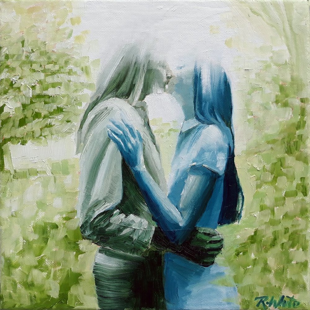 "Limerence" Original Oil Painting on Canvas Size: 10" W x 10" H x 0.8" D